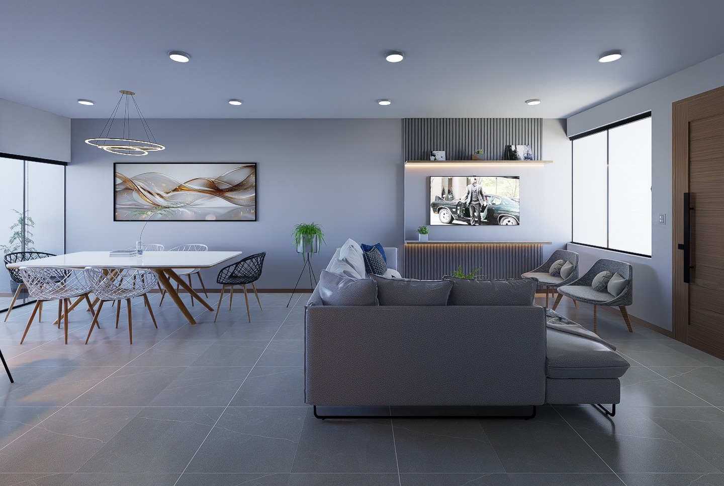Sala con luz natural
